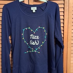 JENNI. Holiday Cotton Long Sleeve Top